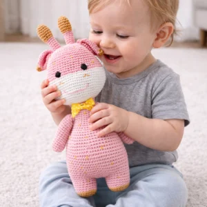 Blush Giraffe Crochet Plush Toy