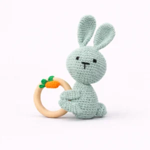 Mint Crochet Bunny Rattle